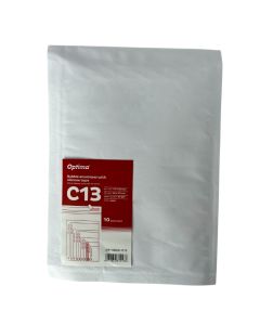 Plic antisoc C13, 170x225mm - ext., 150x215mm - int., lipire siliconica, 10 buc/set, Optima - alb