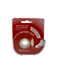 Dispenser cu banda adeziva transparenta 18mm x 33m, Optima - transparent