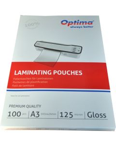 Folie pentru laminare, A3 (303 x 426 mm), 125 microni 100buc/top Optima