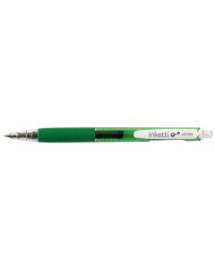 Pix cu gel PENAC Inketti, rubber grip, 0.5mm, corp verde transparent - scriere verde