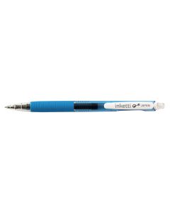Pix cu gel PENAC Inketti, rubber grip, 0.5mm, corp bleu transparent - scriere bleu