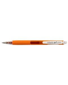Pix cu gel PENAC Inketti, rubber grip, 0.5mm, corp orange transparent - scriere orange