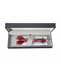 Pix multifunctional de lux PENAC Maki-E - Hoo-oo, in cutie cadou, corp bordeaux