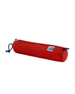 Penar cilindric, neechipat, OXFORD Kangoo, cu fermoar si elastic - rosu