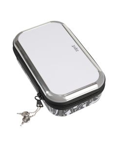Penar cu fermoar neechipat ZIPIT & LOCK Tin - White Board Grey