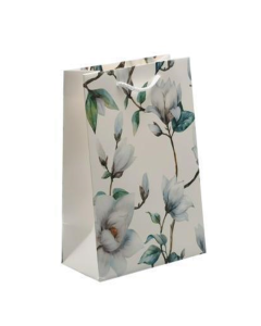 Punga cadou, carton mat 210g, design Exotic Flowers, 26x32x10cm, modele asortate