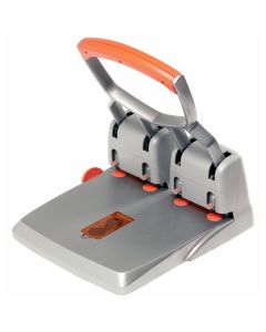 Perforator de mare capacitate Rapid Supreme HDC 150, 4 perforatii, 150 coli, metalic, cutie, arginti