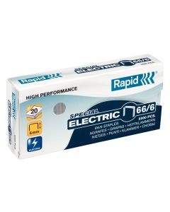 Capse Rapid Strong, 66/6, pentru capsator electric, 2-20 coli, 5000 buc/cutie
