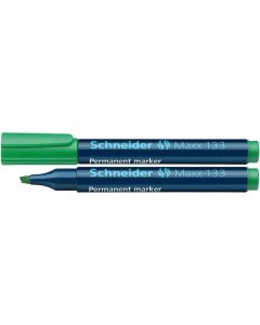 Permanent marker SCHNEIDER Maxx 133, varf tesit 1+4mm - verde