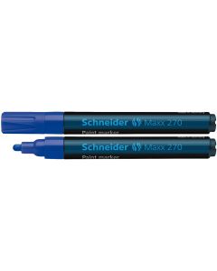 Marker cu vopsea SCHNEIDER Maxx 270, varf rotund 1-3mm - albastru