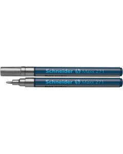 Marker cu vopsea SCHNEIDER Maxx 271, varf rotund 1-2mm - argintiu