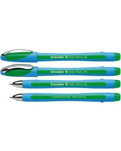 Pix SCHNEIDER Slider Memo XB, rubber grip, accesorii metalice - scriere verde