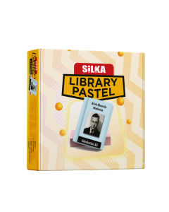 Display radiere pt creion, nu lasa reziduuri, 36buc/display, SILKA Library Pastel - design carti de colectie