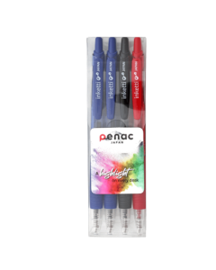 Set 4 pixuri cu gel PENAC Inketti 0.7mm - culori (2 x blue, 1 x black, red)