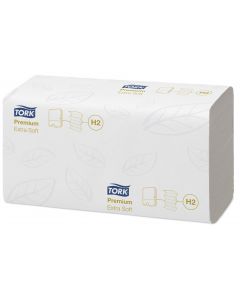 Servetele Z - TORK Xpress Premium Extra Soft, 2 straturi, 34x21.2cm, 100 buc/set, 21 set/bax - albe