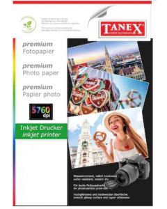 Hartie foto lucioasa, pentru inkjet, A4 - 180gsm, 25 coli/top, TANEX
