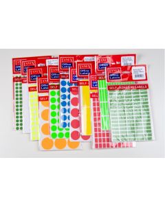 Etichete autoadezive color, D 8 mm, 750 buc/set - gri