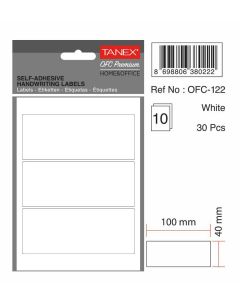 Etichete autoadezive albe, 40 x 100 mm, 30 buc/set, TANEX