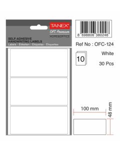 Etichete autoadezive albe, 48 x 100 mm, 80 buc/set, TANEX