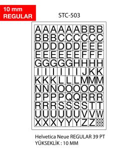 Etichete cu litere, A-Z, 2 folii/set, TANEX -10mm regular