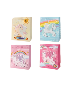 Punga cadou, carton 210gr, design Unicorn, 26x32x10cm, modele asortate