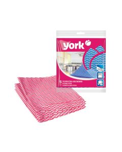 Lavete universale, 35 x 35cm, super absorbante, nu lasa scame, 5 buc/set, YORK