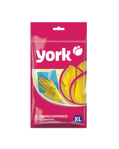 Manusi menaj, din cauciuc, galbene, 1 pereche/set, YORK - marime XL
