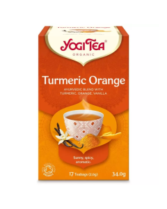 Ceai bio din Curcuma, Portocale si Vanilie, 17 pliculete a 34,0G Yogi Tea