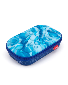 Penar cu fermoar ZIPIT Bubble Top Storage Box - Blue Space