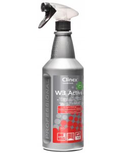 Clinex W3 Active Bio, 1 litru, cu pulverizator, detergent lichid pentru curatare toalete si bai