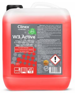 Clinex W3 Active Bio, 5 litri, detergent lichid pentru curatare toalete si bai