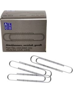 Agrafe nichelate 77 mm, ondulate, 100/cutie, ALCO