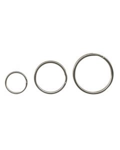 Inele metalice pentru chei, D - 20mm, 10 buc/set, ALCO - argintii