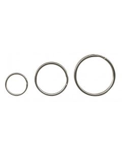 Inele metalice pentru chei, D - 33mm, 10 buc/set, ALCO - argintii