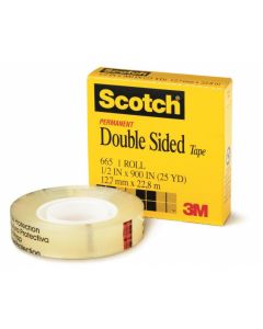 Banda dublu adeziva transparenta, 12mm x 22.8m, 3M - SCOTCH