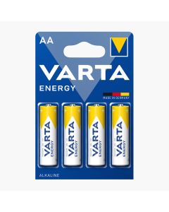 Baterii AA Varta Energy, alcaline, R6, 1,5 V, blister 4 baterii