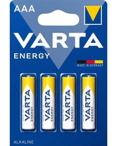 Baterii AAA Varta Energy, alcaline, R3, 1,5 V, blister 4 baterii