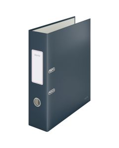 Biblioraft Leitz 180° Cosy, carton laminat, partial reciclat, FSC, A4, 80 mm, gri antracit