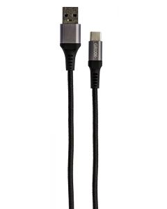 Cablu date GRIXX - USB-C to USB, impletit, lungime 1m - negru