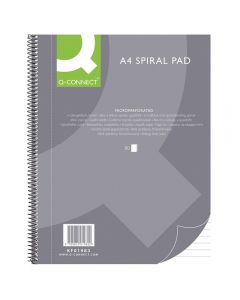 Caiet cu spirala, A4, 80 file - 70g/mp, 4 perf., coperti carton, Q-Connect - dictando
