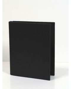 Caiet mecanic 2 inele - D25mm, coperti carton plastifiat PVC, A5, AURORA - negru