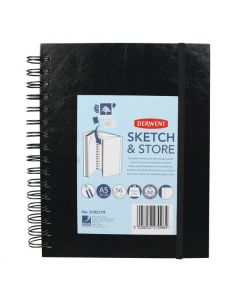 Caiet pentru schite si desen DERWENT Professional, A5, cu spira, 56 coli, 165 gsm, mapa inclusa, har