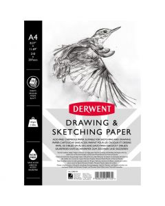 Caiet pentru schite si desen DERWENT Professional, A4, cu spira, 30 coli, 165 gsm, hartie alba