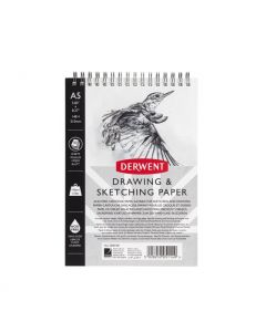 Caiet pentru schite si desen DERWENT Professional, A5, cu spira, 30 coli, 165 gsm, hartie alba