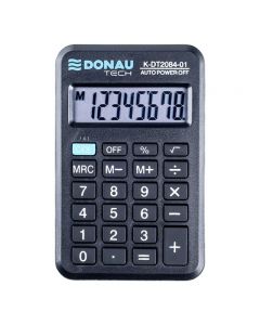 Calculator de buzunar, 8 digits,  98 x 65 x  9 mm, Donau Tech DT2084 - negru