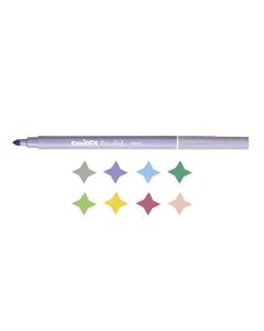 Carioca super lavabila, varf 1-4.7mm,  8 culori/set, CARIOCA Pastel - culori pastel