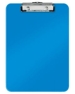 Clipboard LEITZ WOW, simplu, PS, A4, 100 coli, albastru