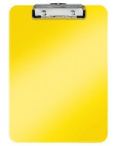 Clipboard LEITZ WOW, simplu, PS, A4, 100 coli, galben