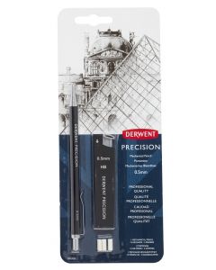 Creion mecanic metalic DERWENT Professional, HB 0.5 mm, rezerve mine si radiere incluse, negru