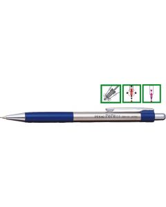 Creion mecanic metalic PENAC Pepe, rubber grip, 0,5mm, varf metalic - accesorii bleumarin